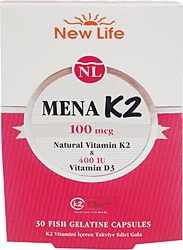New Life Mena K2+D3 30 Kapsül