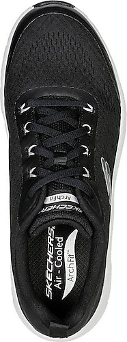 Skechers Arch Fit D Lux Siyah Beyaz Erkek Spor Ayakkab Bkw