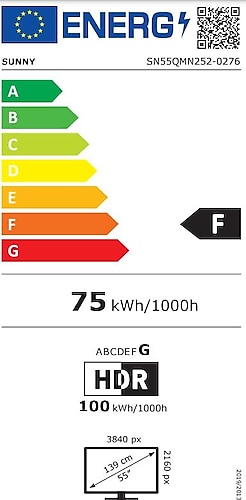 Sunny SN55QMN252 4K Ultra HD 55 140 Ekran Uydu Alıcılı webOS Smart