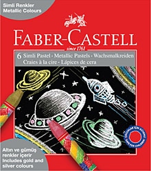 Faber-Castell Metalik Simli 6'lı Pastel Boya