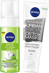Nivea Urban Skın Detox Yüz Yıkama Köpüğü 150 ml + Arındırıcı Maske 75 ml