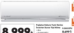 Fujiplus Sakura Yumi Series İnverter Duvar Tipi Klima A++ 9000 BTU