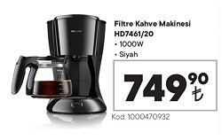 Philips Filtre Kahve Makinesi HD7461/20 1000W