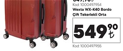 Wexta WX-K40 Bordo Çift Tekerlekli Orta