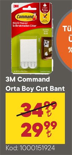 3M Command Orta Boy Cırt Bant