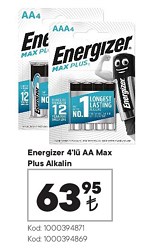 Energizer 4'lü AA Max Plus Alkalin