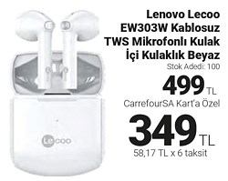 Lenovo Lecoo EW303 TWS Kulak İçi Bluetooth Kulaklık