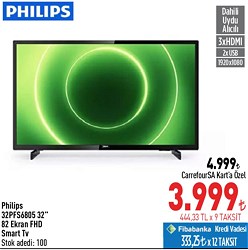 Philips 32PFS6805 32 inç 82 Ekran FHD Smart Tv