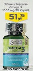 Nature's Supreme Omega 3 1000 mg 30 Kapsül
