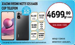 Xiaomi Redmi Note 10S 64GB Cep Telefonu
