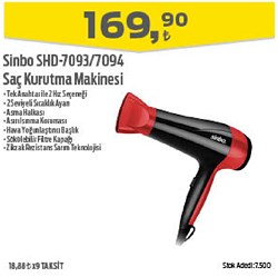 Sinbo SHD-7093/7094 Saç Kurutma Makinesi
