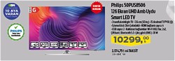 Philips 50PUS8506 126 Ekran UHD Amb Uydu Smart LED TV