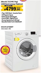 Altus AL 7103 MD 7 Kg/1000 Devir Çamaşır Makinesi