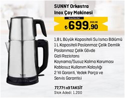 Sunny Orkestra Inox Çay Makinesi