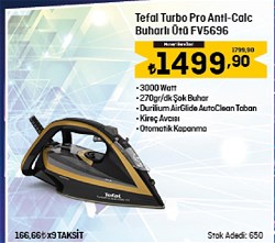 Tefal Turbo Pro Anti-Calc Buharlı Ütü FV5696 3000 W