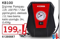 Kobb KB100 Şişirme Pompası 12V