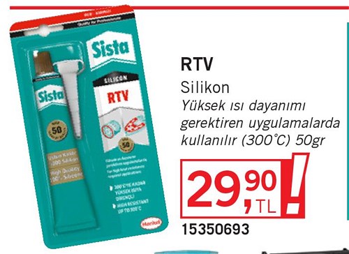 Sista RTV Silikon 50 gr