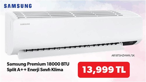 Samsung Premium AR18TSHZHWK/SK 18000 BTU Split A++ Enerji Sınıfı Klima