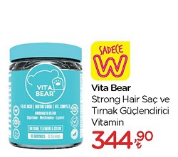 Vita Bear Strong Hair Saç ve Tırnak Güçlendirici Vitamin