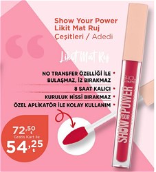 Show by Pastel Show Your Power Likit Mat Ruj Çeşitleri/ADedi