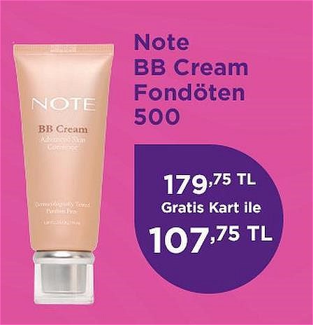 Note BB Cream Fondöten 500