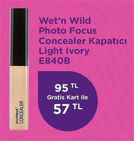 Wet'n Wild Photo Focus Concealer Kapatıcı Light Ivory E840B