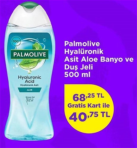 Palmolive Hyalüronik Asit Aloe Banyo ve Duş Jeli 500 ml