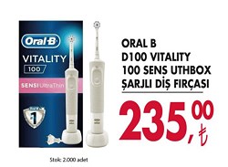 Oral B D100 Vitality 100 Sens Uhtbox Şarjlı Diş Fırçası