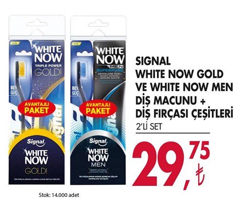 Signal White Now Gold ve White Now Men Diş Macunu + Diş Fırçası Çeşitleri 2'li Set