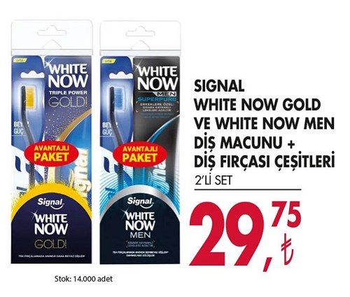 Signal White Now Gold ve White Now Men Diş Macunu + Diş Fırçası Çeşitleri 2'li Set
