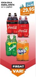 Coca Cola,Fanta, Sprite 4x1 lt Çeşitleri