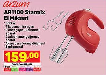Arzum AR1100 Starmix El Mikseri 300 W