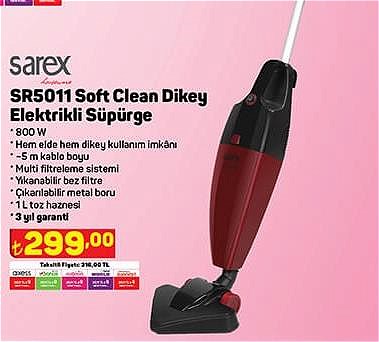 Sarex SR5011 Soft Clean Dikey Elektrikli Süpürge