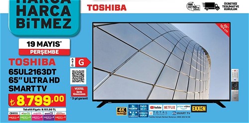 Toshiba 65UL2163DT 65 inç Ultra HD Smart TV