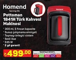 Homend Pottoman 1841H Türk Kahvesi Makinesi