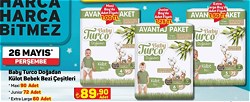 Baby Turco Doğadan 4 Numara Maxi 90'lı Külot Bez