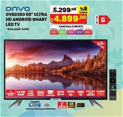 Onvo OV50350 50 inç Ultra HD Andoid Smart Led Tv