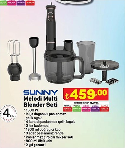 Sunny Melodi Multi Blender Seti 1500 W