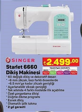 Singer Starlet 6660 Dikiş Makinesi