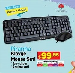 Piranha Klavye Mouse Seti