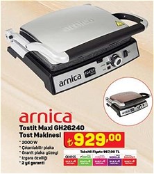 Arnica Tostit Maxi GH26240 Tost Makinesi 2000 W
