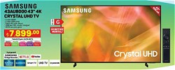 Samsung 43AU8000 43 inç 4K Crystal Uhd Tv