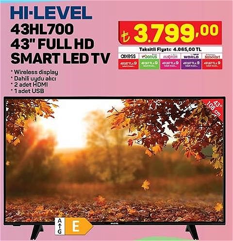 Hi-Level 43HL700 43 inç Full HD Smart LED TV 