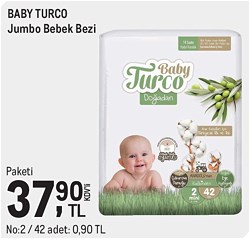 Baby Turco Jumbo Bebek Bezi No:2 42 Adet