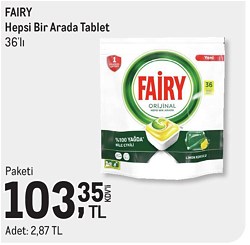 Fairy Hepsi Bir Arada Tablet 36'lı