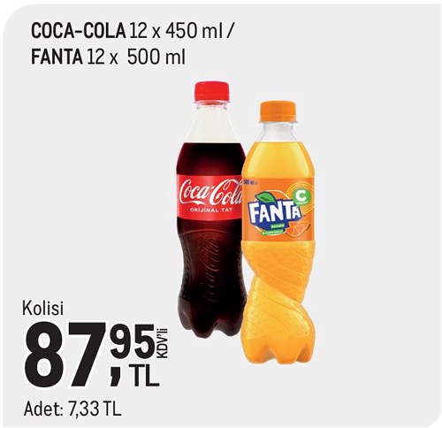 Coca-Cola 12x450 ml/Fanta 12x500 ml