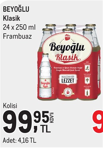 Beyoğlu Klasik 24x250 ml Frambuaz