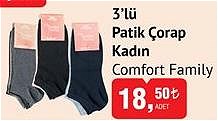 Comfort Family 3'lü Pratik Çorap Kadın