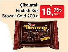 Browni Gold Çikolatalı Fındıklı Kek 200 g