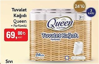 Queen Tuvalet Kağıdı Parfümlü 24'lü 